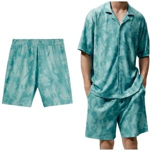 Zara Tie Dye Effect Relaxed Fit Elastic Waist Shorts 2795/311